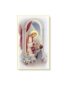 Communion Boy Eight-Up Micro Perforated Holy Cards