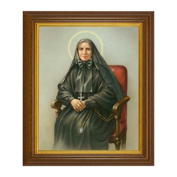8"x10" Saint Frances Xavier Cabrini Print 10.5"x12.5" Walnut Finished ...