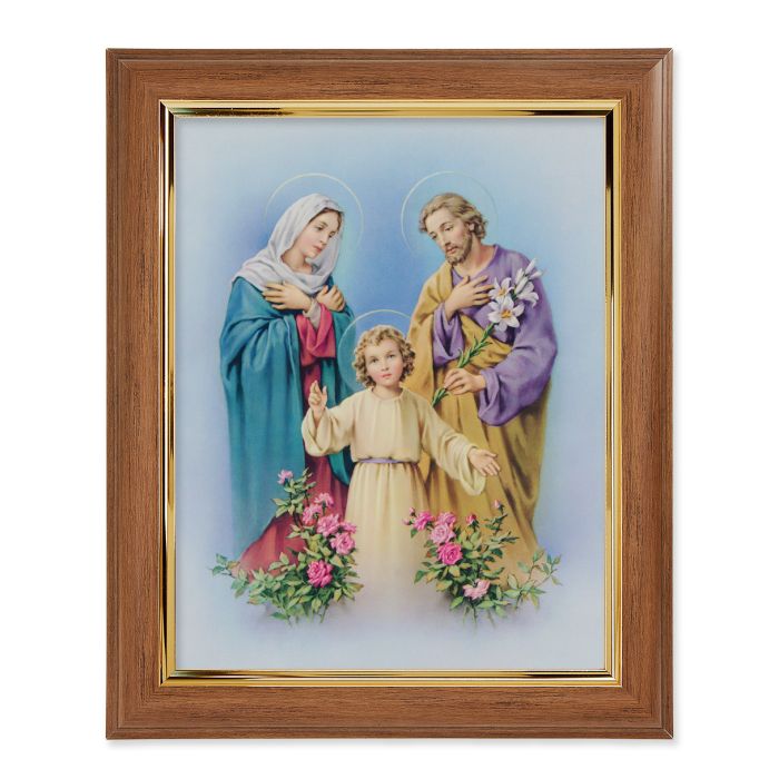 10" x 12" Walnut Frame with Gold Inside Lip and a 8" x 10" Holy Family ...