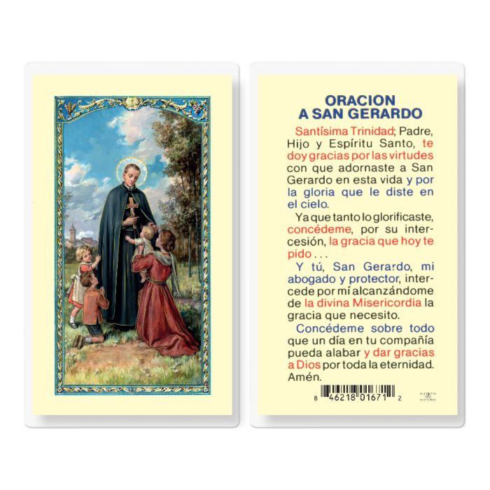 Oracion a San Gerardo Majella Holy Card William J Hirten Co